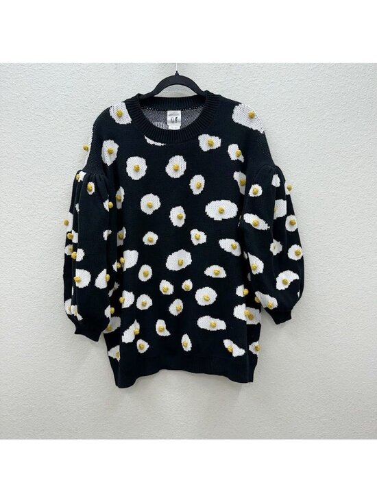 Fashion Brand Company Sweaters - Fashion Brand Co Penelope Gazin Black Knit Egg Sweater Puff Sleeve Women 3XL/4XL